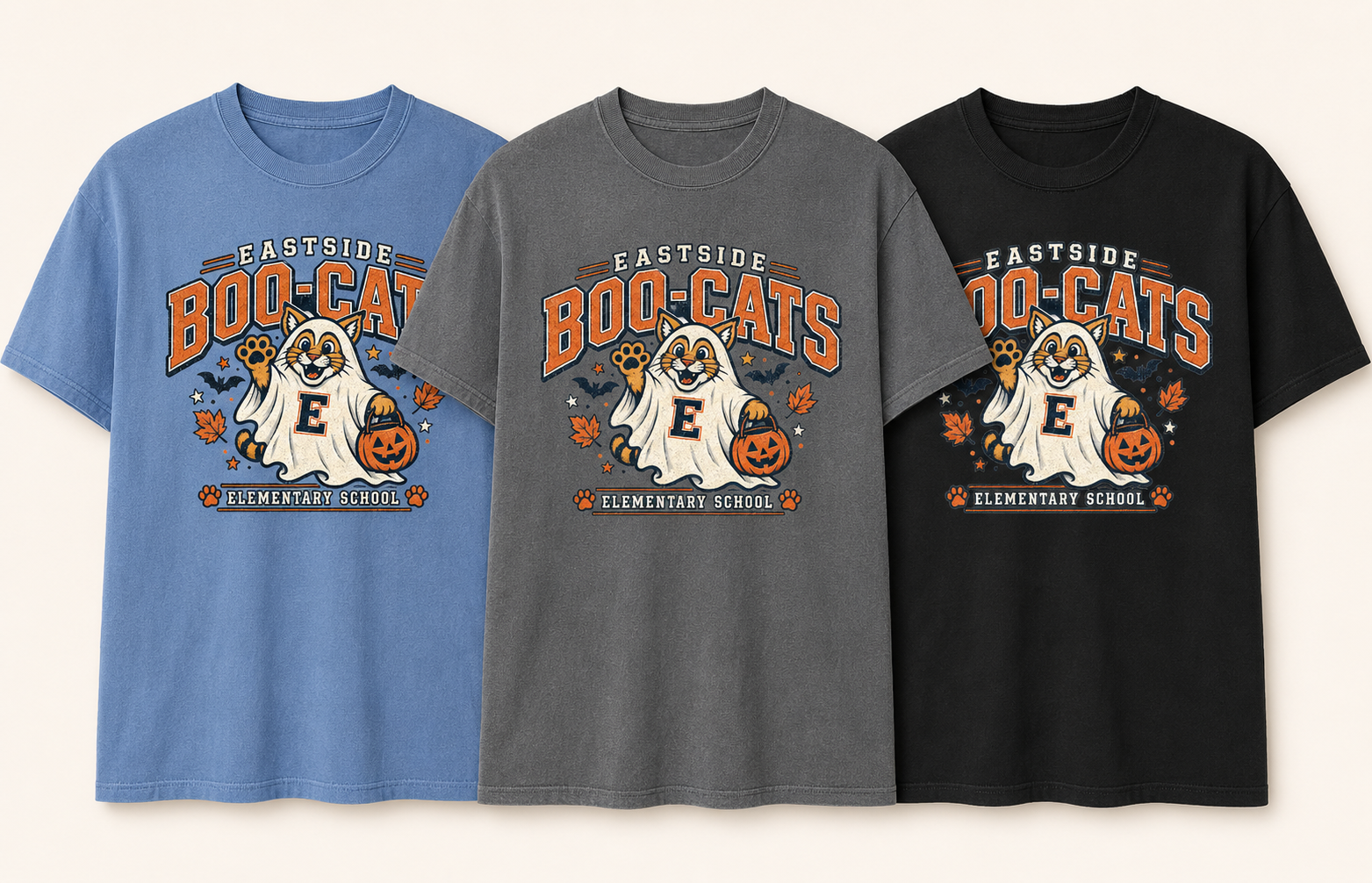 Eastside Boo-Cats Vintage Comfort Colors Tee