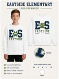 Eastside ES Logo Crewneck - White