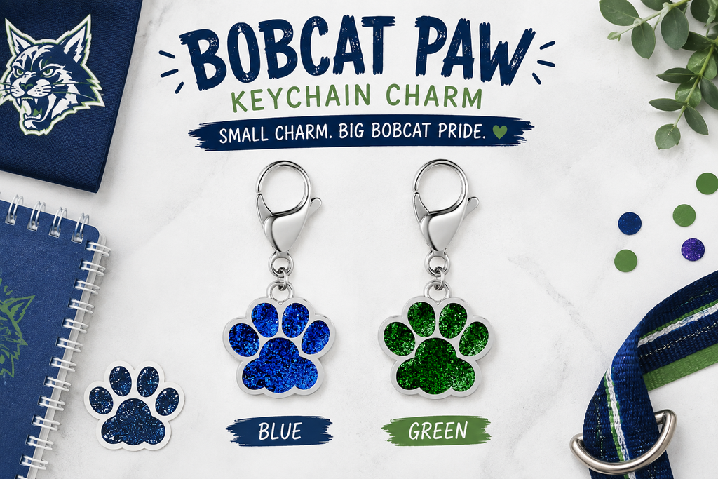 Bobcat Paw Keychain Charm