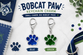 Bobcat Paw Keychain Charm